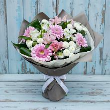 Букет цветов из:  Герберы, Альстромерии и Хризантемы в Яндаре