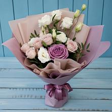 Букет цветов из:  Розы и Лизиантусы #REPLACE_PRED# Яндаре