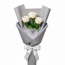 Букет 3 белые розы #REPLACE_PRED# Яндаре