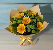 Букет цветов из:  Герберы и Хризантемы в Яндаре