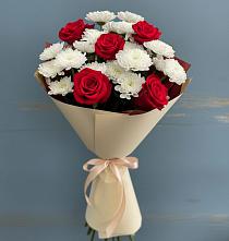 Букет цветов из:  Розы и Хризантемы в Яндаре