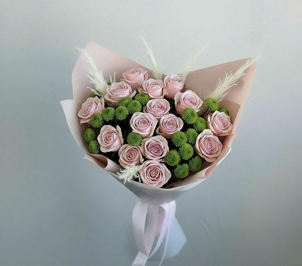 Букет цветов из: Розы и Хризантемы в Яндаре