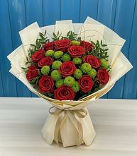 Букет цветов из:  Розы и Хризантемы в Яндаре