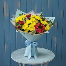 Букет цветов из:  Альстромерии и Хризантемы в Яндаре