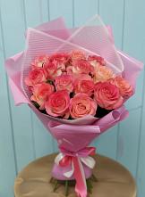 Букет 15 Розовых роз Равель в Яндаре